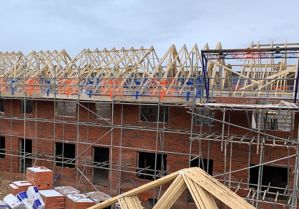 Earls Scaffolding - Independent scaffold and loading bays for new build houses in Peterborough Earls Scaffolding - Independent scaffold and loading bays for new build houses in Peterborough